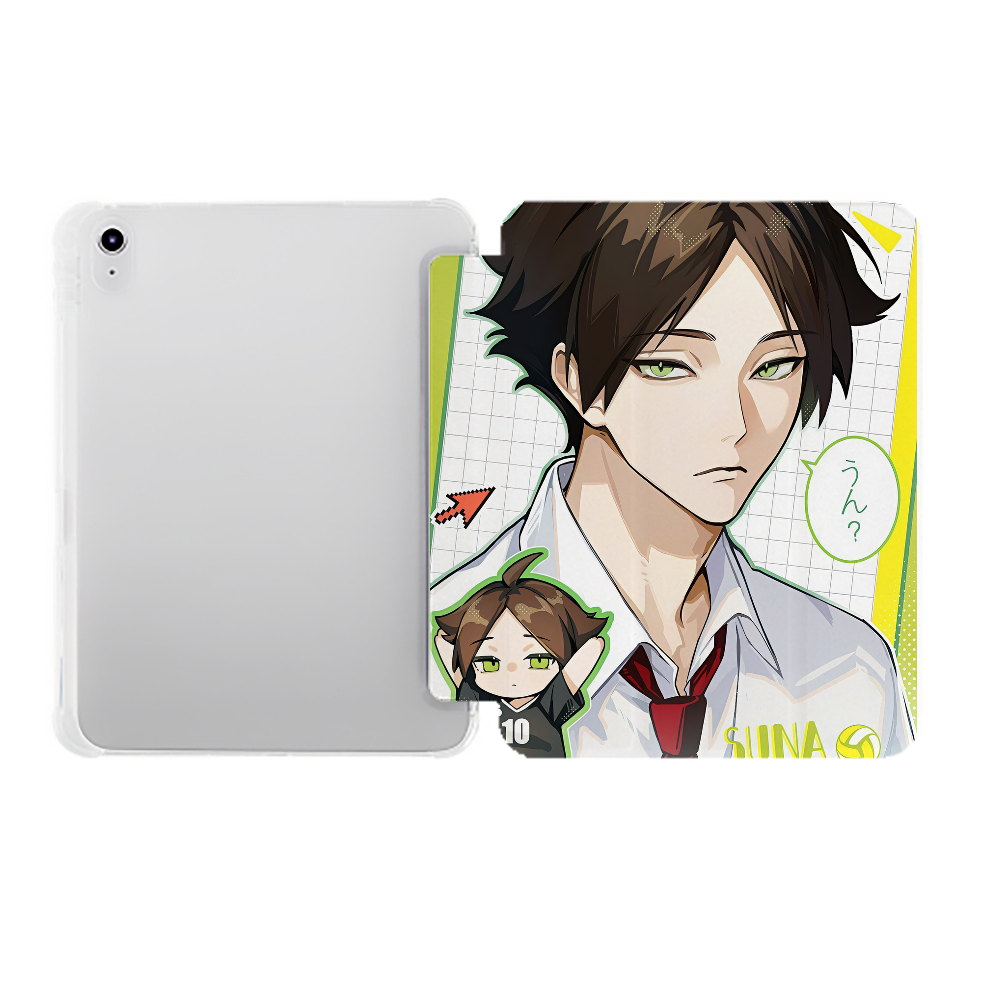 （画像用） ハイキュー!! Haikyu!! IPad ケース ペン収納付き 三つ折りスタンド PUレザー×シリコン 対応機種9.5/10.5/10.9インチ